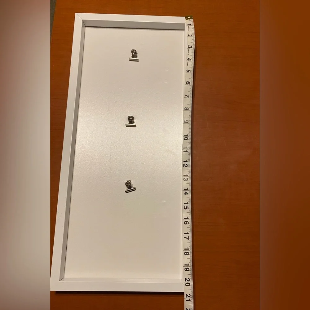 Photo Frame with 3 Hanging Clips NWOT Hanging Shelf